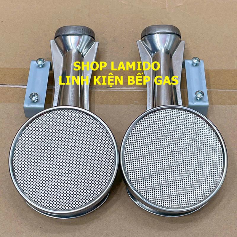 Bộ Họng Đầu Đốt bếp gas hồng ngoại CERAMIC 9CM TRẮNG Bếp ASIA, Sunhouse, Watashi... - ( Kèm Bass gắn + Vít) - [ Phụ kiện bếp ga, linh kiện thay thế ]