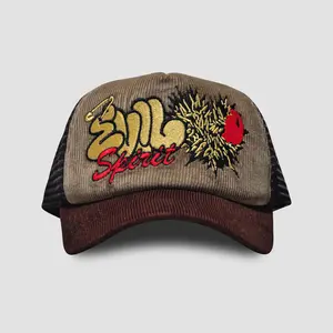 EVILSPIRIT CAPS TRUCKER - JESSY BROWN UNISEX Corduroy
