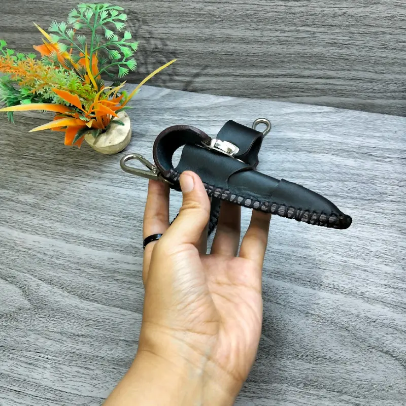 Sarung Kulit Pipa Aksesoris Pria Untuk Wadah Pipa Hitam 5