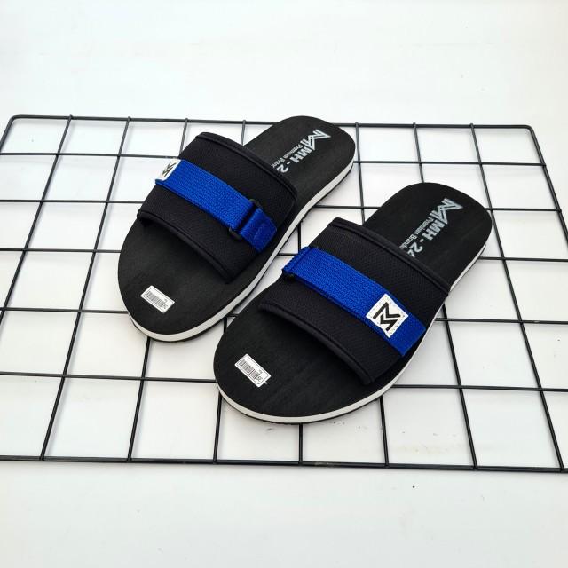 Sandal Selop Pria MH-24 Slip On Distro Casual Hitam SHB Promo - Shoes