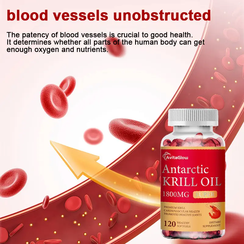 Minyak Krill Antartika 1800mg Meningkatkan kesehatan sendi Kelainan Indeks Mati rasa pada anggota badan Suplemen Pusing Tinitus, mudah tersinggung 2