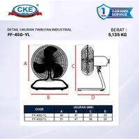 Gambar CKE Kipas Angin Lantai Tornado 18 Inch 220V Industrial Floor Desk Fan Angin Kuat Stainless Steel dari Kipas Online CKE Kota Administrasi Jakarta Barat 3 Tokopedia