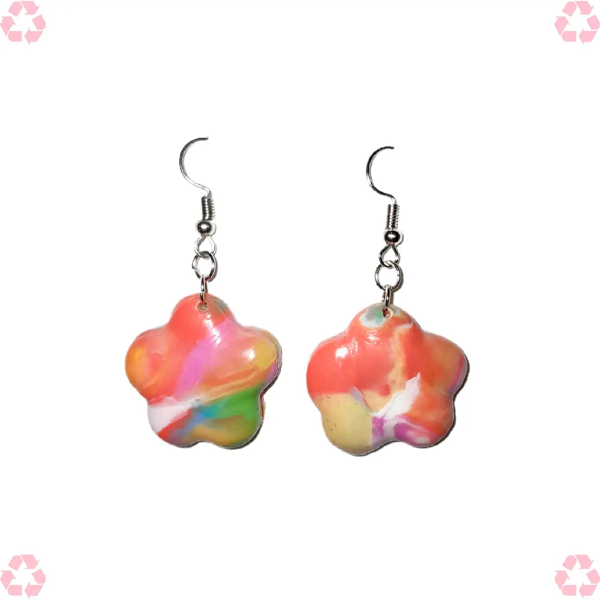 Recycle earrings | E-004 - pop color tone