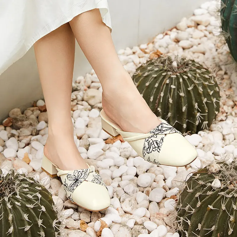 [New Arrival] Bostanten Darla Sendal Korean Style Sepatu Jalan Jalan Wanita Mary Jane Shoes Slip On Kekinian 3.5cm