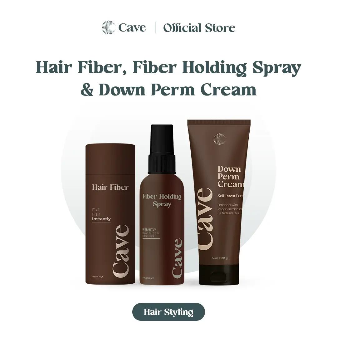 Hair Fiber + Holding Spray + Down Perm Cream