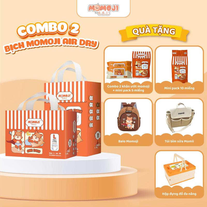 [VID6] COMBO 2 TÃ BỈM DÁN/QUẦN MOMOJI AIR DRY MỎNG MỀM, SIÊU KHÔ THOÁNG, THẤM HÚT TỐT CHO BÉ