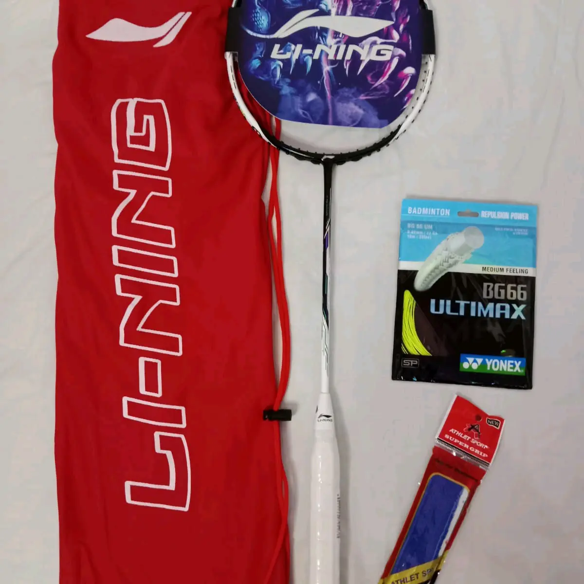 RAKET BADMINTON LINING SUPER TECTONIC 9 FREE TAS DAN GRIF