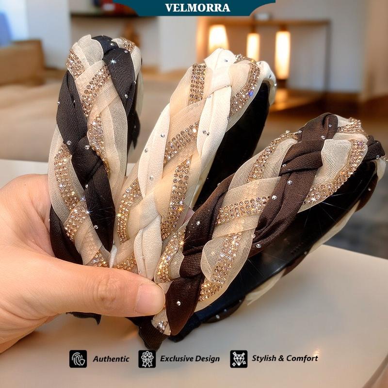 [VELMORRA] Headband Nollan Kepang Bando Korea Payet Mutiara 9