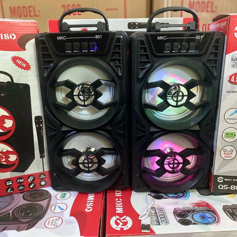 ￼Salon aktif Fortable 2 tingkat Speaker QS 801/Speaker Bluetooth Portable Radio Fm/Speaker Aktif Bluetooth 5