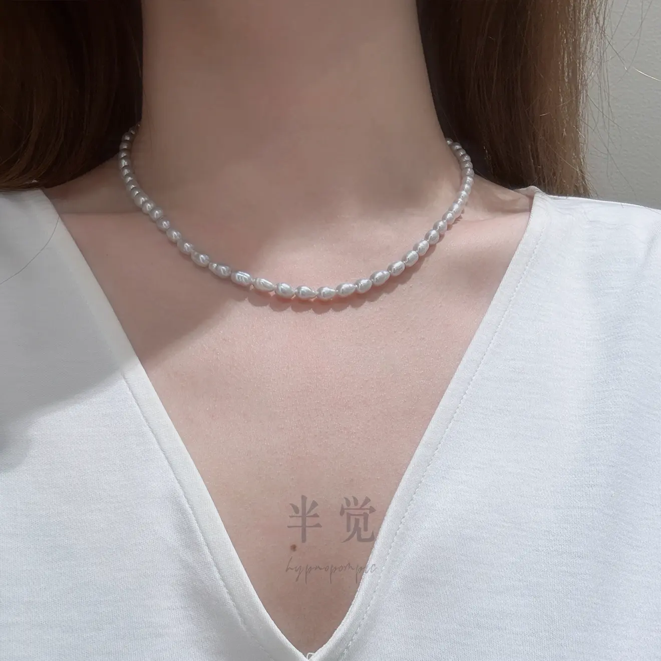 "Pearl Dreams"️4.5-5mm Icy Smoke Baroque Baby Necklace｜Perfectly Imperfect Layer Every Day