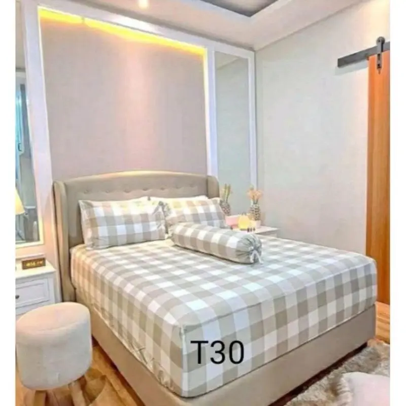SEPREI SET TINGGI 30 ANTI GESER DOUBLE KARET | FREE SARUNG BANTAL & GULING