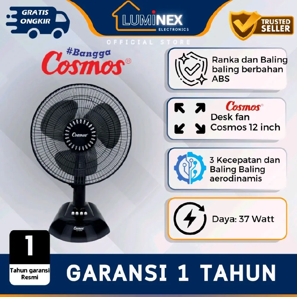 Desk fan Plastik 12 inch Cosmos 12 LDA