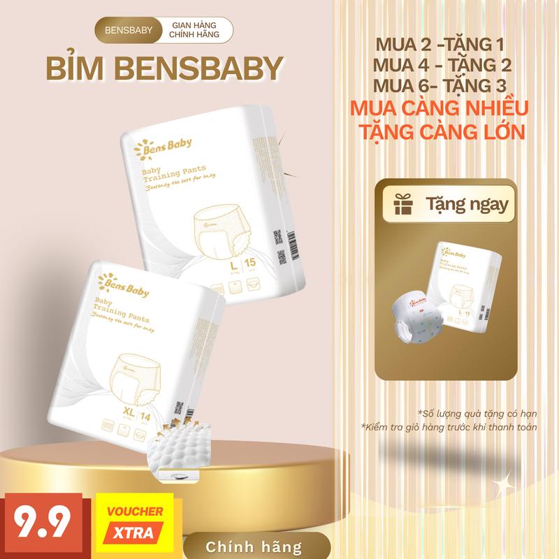 [ MUA 2 TẶNG 1 ] Bỉm Tã Quần Cho Bé Đa Kích Cỡ L, XL, XXL, XXXL Siêu Mỏng Thấm Hút Thoáng Mát Thích Hợp Cho mẹ và bé