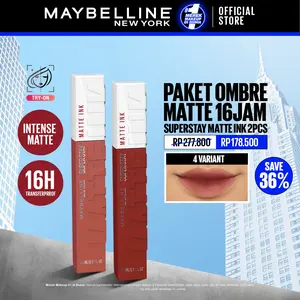 MAYBELLINE Paket Hemat Superstay Matte Ink 2 pcs Ombre Set Lipstick - Long Lasting