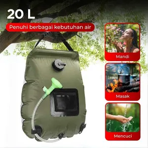 Kantong Air Mandi Portable Large Opening Camping Shower Bag 20L SG-01 Universal Murah High Quality