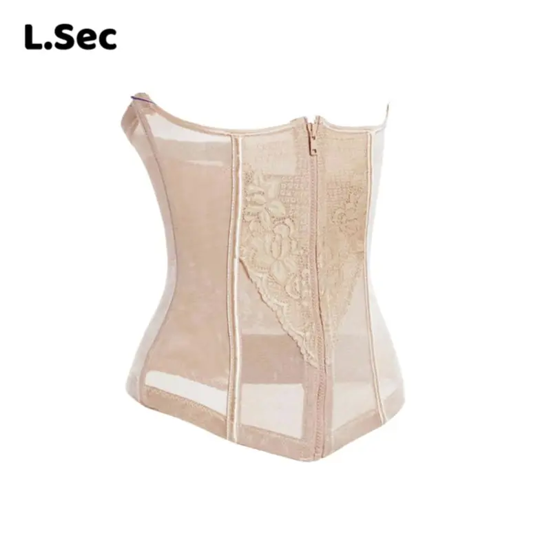 Đai Gen Kéo Khóa, Gen nịt bụng kéo khóa định hình chất liệu ren mặc thoáng mát nẹp shapewear bodysuit
