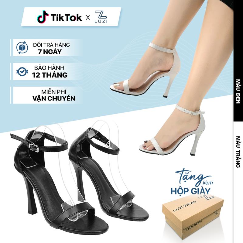 HÀNG FULLBOX GiàY Sandal nữ cao gót bít hậu DéP nữ gót nhọn cao 7p và 11p Luzi Shoes m10
