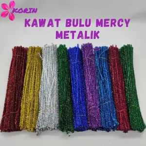 KAWAT BULU MERCY METALIC 6MM-30CM ISI 100PCS/PIPE CLEANER METALIK 100PCS/SET KAWAT BULU MERCY WARNA-WARNI