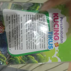 Paket 6 PCS Buku Cerita Binatang Bergambar Full Colour (Kucing dan Tikus, ibu sapi yg jujur, kelinci dan ayam, lebah dan semut kelinci penakut, bebek dan burung hantu)