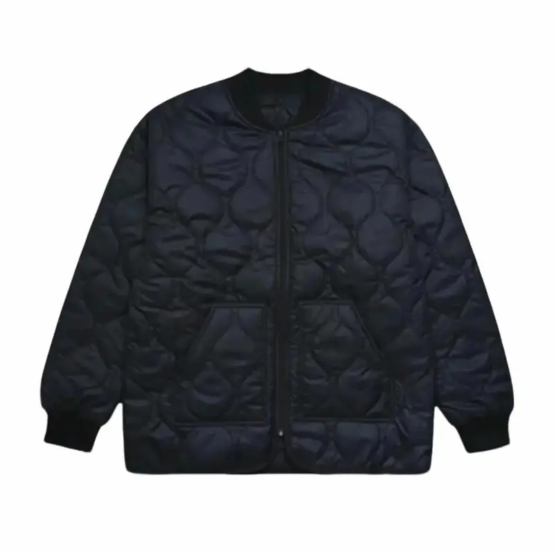Olaav-Jacket puff quilted Bomber Black ziperr Zipper Jaket Distro Hitam Pria Wanita Tebal Unisex Casual Keren Cowok 0