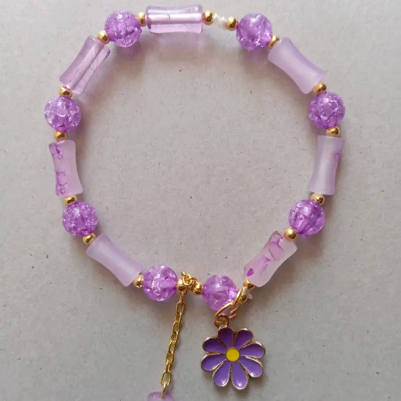Gelang Wanita Manik-Manik Bambu Aksesoris Fashion 5