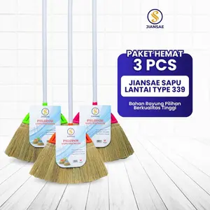 Jiansae Sapu Lantai Anti Rontok Rayung Ijuk Rumah Premium Type 339 Isi 3 Pcs