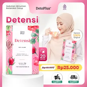 [JSR] Teh Detensi Detoplus Herbal - Teh Celup Instan Minuman Rempah Alami Bunga Rosella Pegagan Ketumbar - Halal & Original Tea