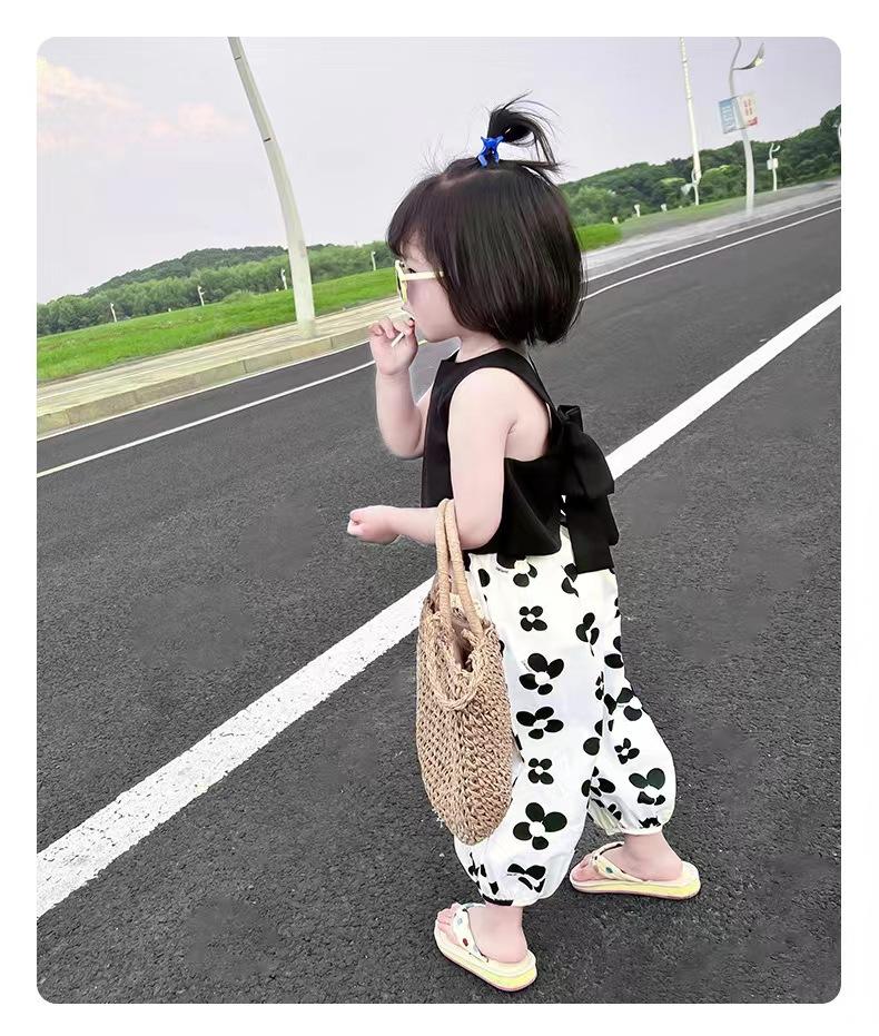 Product Introduction of Baju Atasan Tangki Bayi Perempuan, Set Seluar Cetakan Bunga, Pakaian Musim Panas 2 Keping, Putih, Stok Sedia, 90-140cm, Sesuai untuk Kanak-kanak Perempuan, B2409275 4