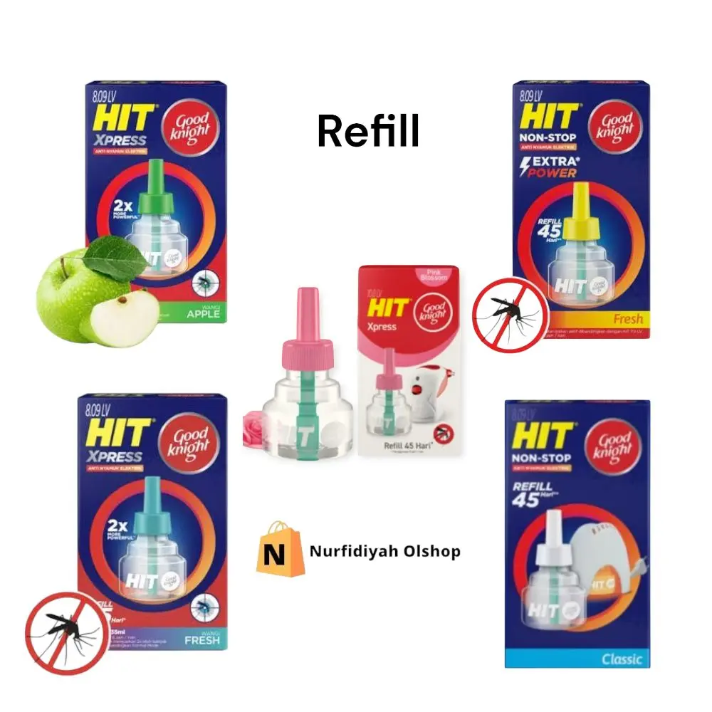 Hit Xpress Elektrik Alat Dan Refill 35ml , Hit Obat Anti Nyamuk Liquid