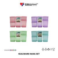 Gambar GBUplast Hana Set isi 5 pcs Sealware Toples Makanan Plastik BPA Free Plastic Jar Food Safe KS-013 - LIGHT LAVENDER dari GBUplast Houseware Kota Tangerang 1 Tokopedia