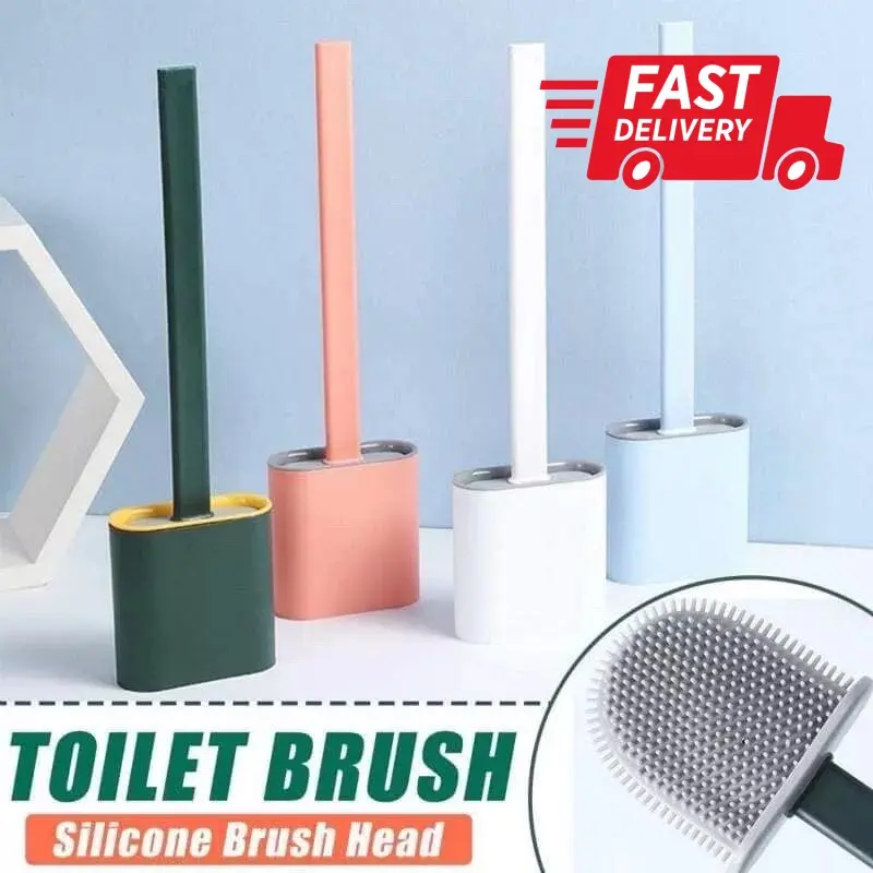 Toilet Brush with Holder / Wall Mounted Silicone Toilet Brush / Cleaning Brush