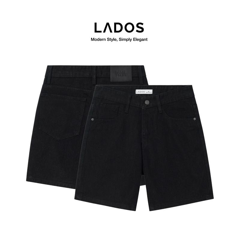 Quần Short Jean đen Nam LADOS- 4189 - Chất jean nhập khẩu cao cấp, Form đẹp không bai giãn xù lông, thời trang trẻ trung nặng động