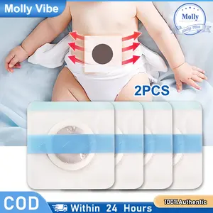 [2Pcs] Patch Silikon Hernia Bayi - Perlindungan Lembut Anti Alergi, Nafas Mudah, Dapat Ditempel Ulang