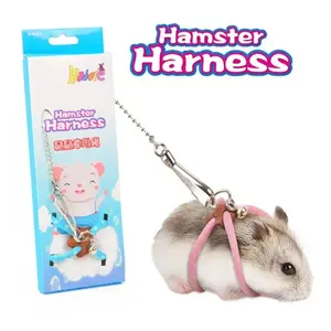 Anti-lost Small Pet Harness Adjustable Strap Safety Buckle Guinea Pig Leash Washable Escape-Proof Hamsters Harness Walk - Light Blue