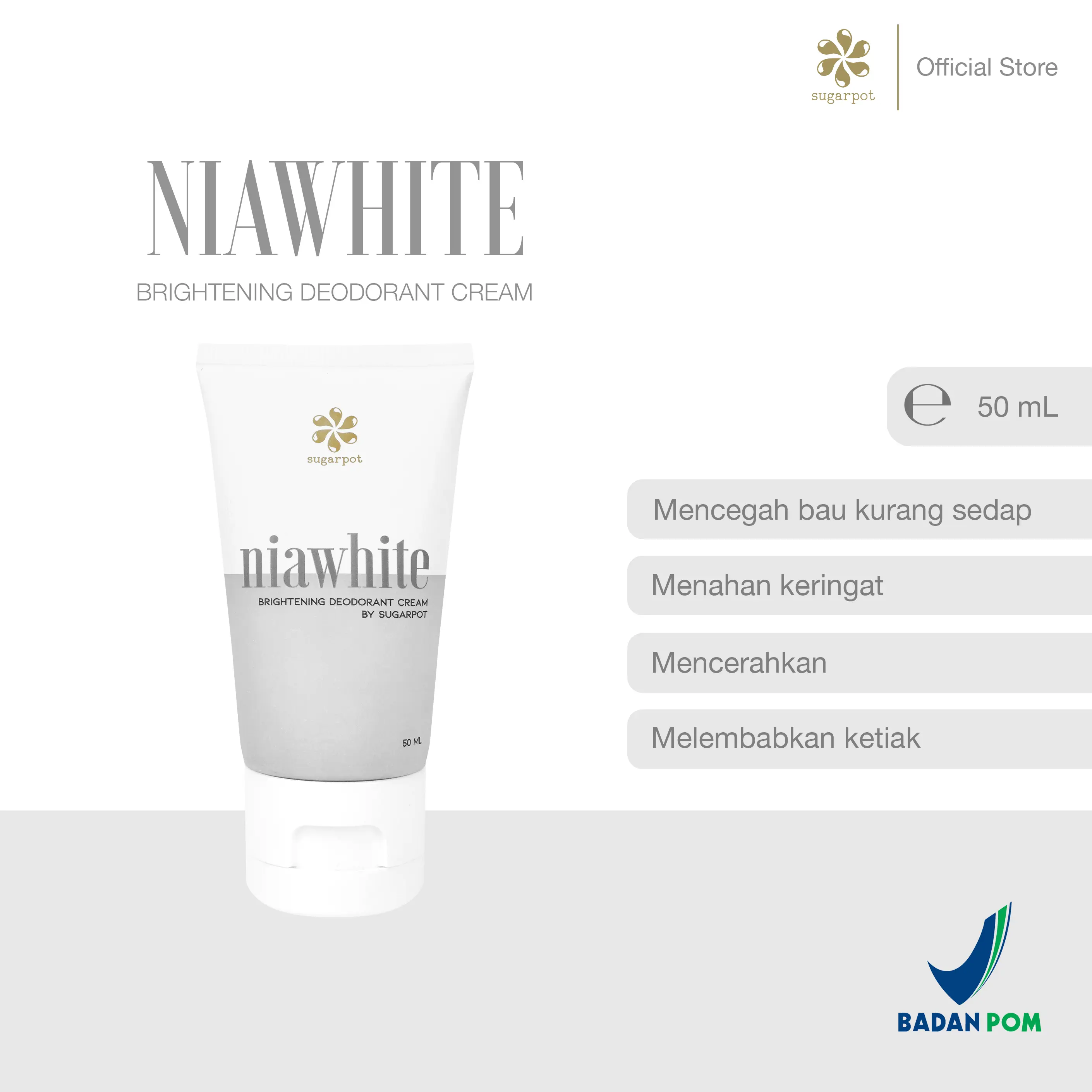 Sugarpot Niawhite Brightening Deodorant Cream 50 ml