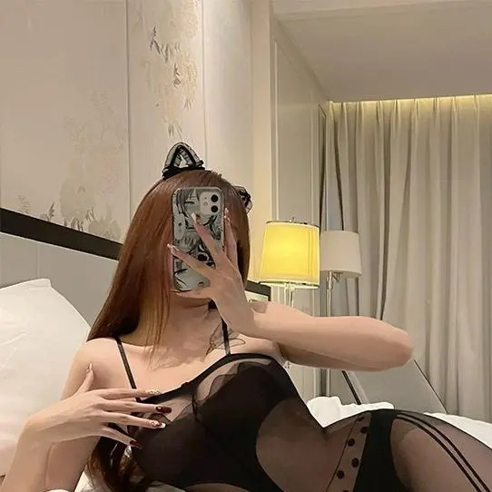 Tempting Intimates: Erotic Lingerie Set with Stretchy Fabric and Fishnet Suspender