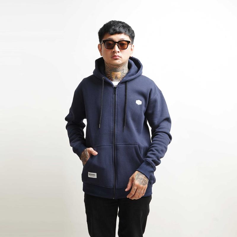 Breakside Zipper Hoodie Outflow -blue Sweater  Fleece  Pria 2