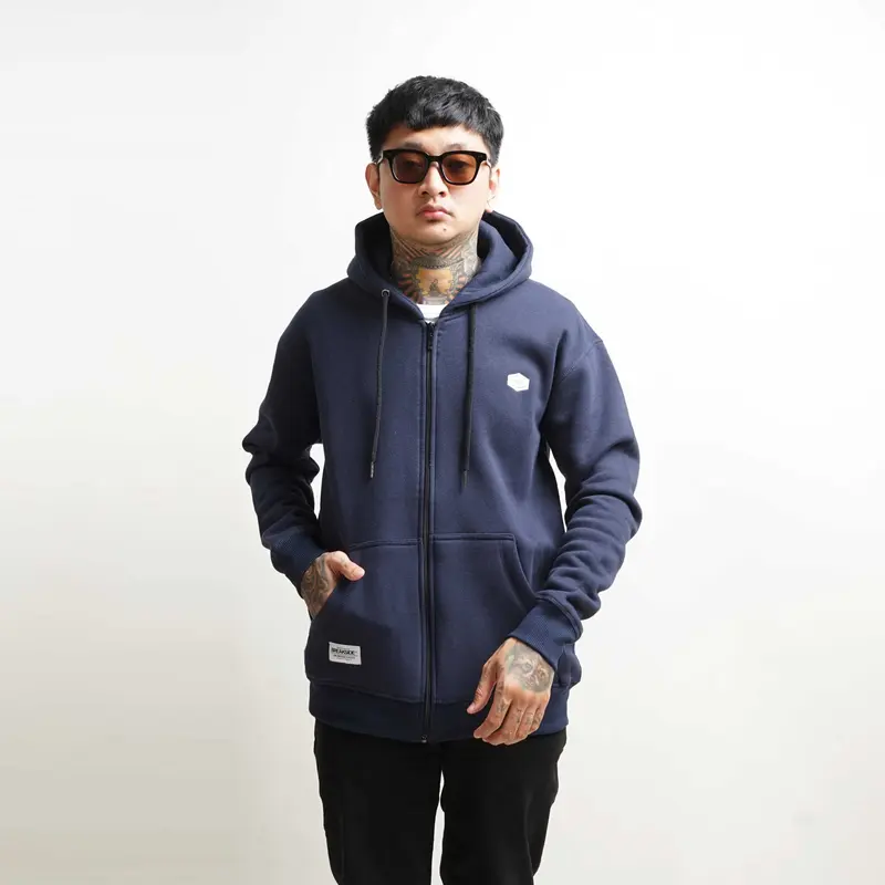 Breakside Zipper Hoodie Outflow -blue Sweater  Fleece  Pria 2
