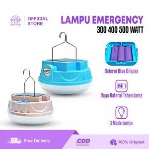 [HS] Lampu Emergency Lampu Camping LED Emergency Gantung Super Terang Solar Panel Mutifungsi Lampu Outdoor Indoor Senter Solar Panel Baterai Litium 300W 400W 500W merk MYUNG