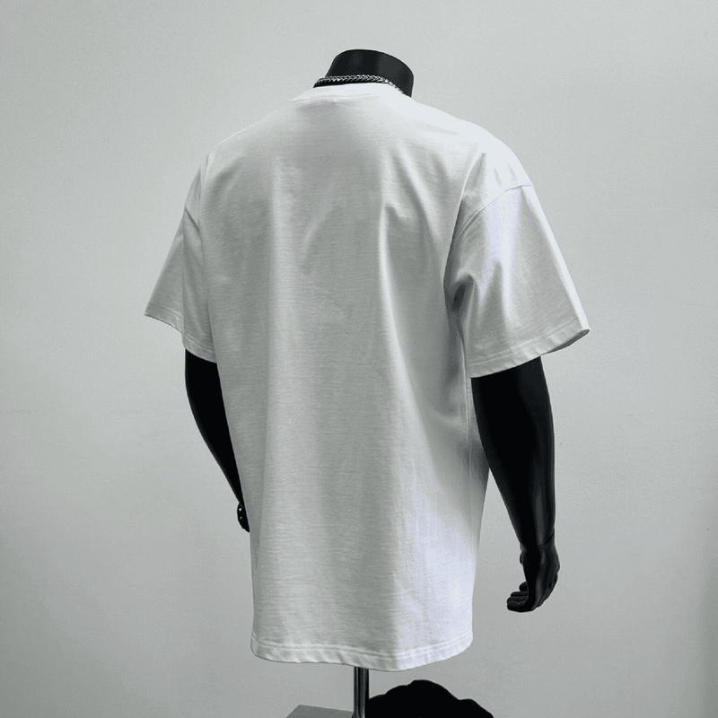 Áo Thun Ngắn Tay Dáng Rộng Phong Cách Mỹ Dành Cho Nam, Trọng Lượng, In Hợp Xu hướng Áo Mùa Hè, Áo Thun Thường Ngày Với Vai Thả, Quần Áo Nam, H-1057 3