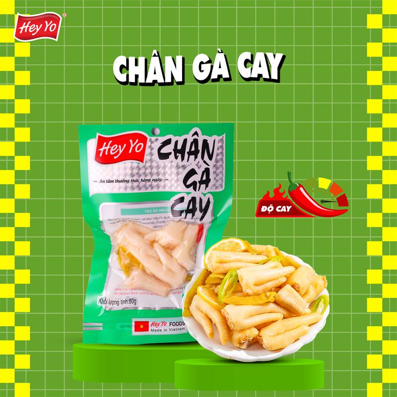 [ ĐỘC QUYỀN LIVE] Chân gà Cay 80g - Hey Yo