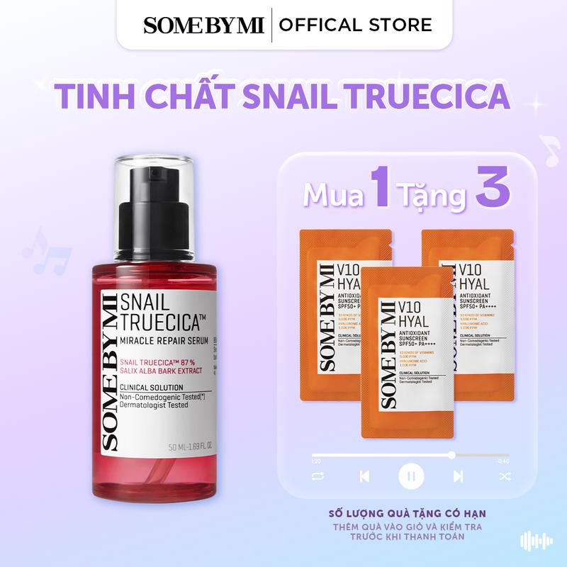 [QT 03 kem chống nắng V10 1.5g ] Some By Mi Tinh chất Snail Truecica Miracle Repair Serum 50ml