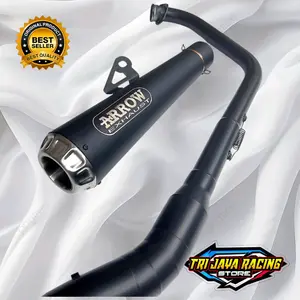 Knalpot  motor arrow pro race full hitam CBR 150R CB 150R Tiger Megapro Verza Sonic Supra GTR Vixion Byson R15 V2 V3 V4 Xabre GSX Satria Fu MX kingcycle Motorcycle Silincer Sporty