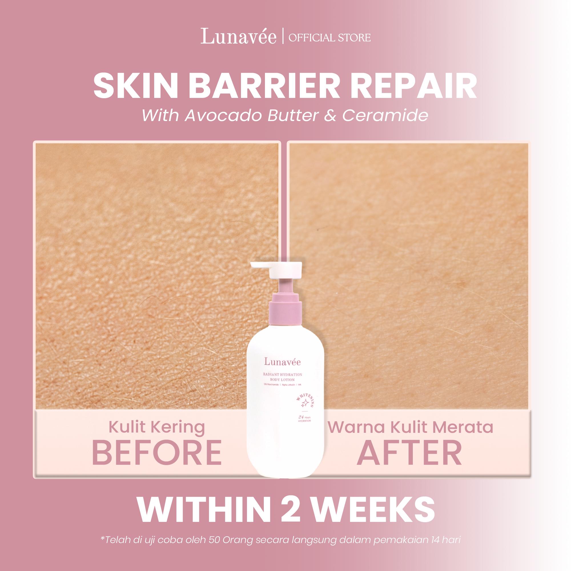 Lunavée - (2 PCS) COUPLE PERFECT RADIANCE Body Lotion 250ML Lotion Tubuh Ringan dengan Niacinamide & Alpha Arbutin untuk Mencerahkan & Menenangkan Kulit Hydrating serum booster glow bodycare badan