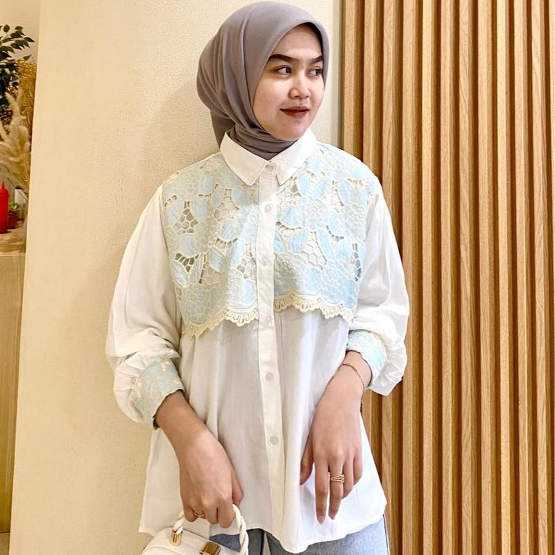 Savia Blouse -Basic , Kemeja Burkat Razka outfit 5