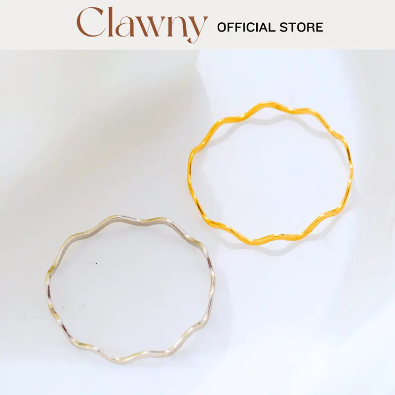 Clawny - Cincin Titanium Wanita Ramping Halus Anti Karat | Anastasia Ring 2