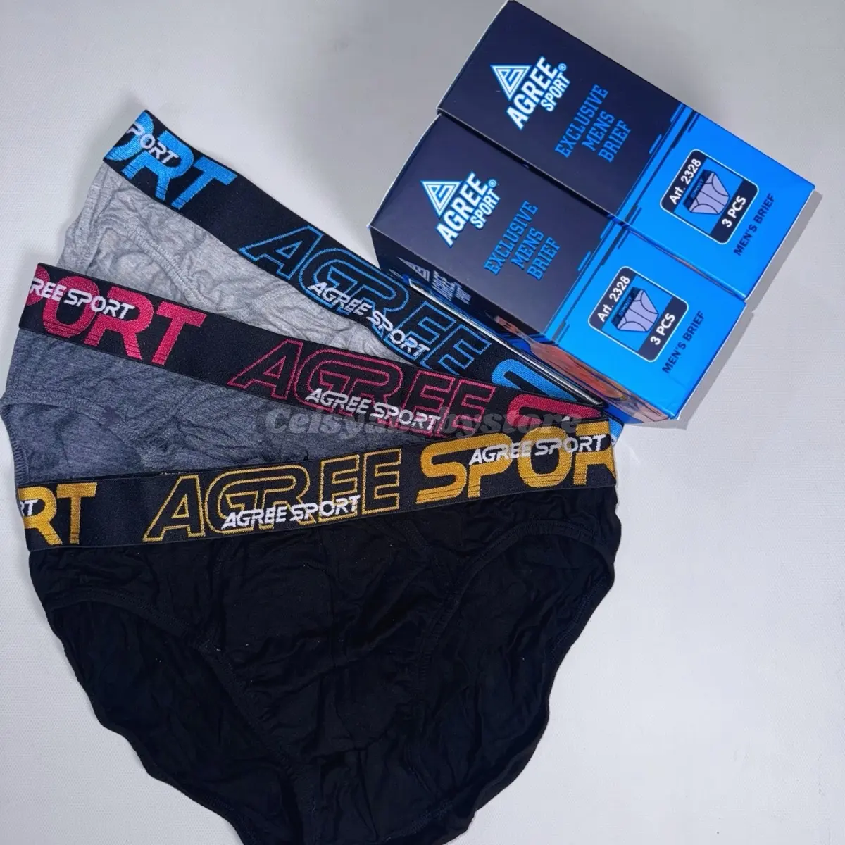 ￼CD PRIA AGREE SPORT 2328 ISI 3PCS/PACK || CELANA DALAM PRIA DEWASA Karet Boxer Nyaman