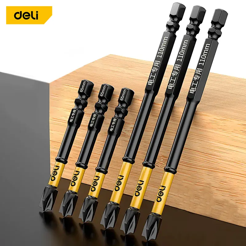 Deli Anti-slip Electrician Screwdriver Bit set Magnetic