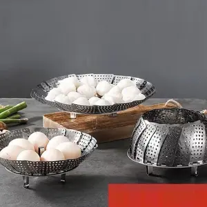 BISA COD H6664 Alas Kukus Stainless Steel Lipat Fleksibel / Tatakan Kukusan Bentuk Bunga Serbaguna Bisa Dilipat