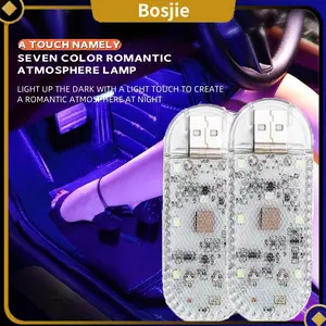 【Bosjie】Sentuh Lampu Interior Mobil Lampu LED Touchscreen Touch Light Lampu Sentuh LED Nirkabel Lampu Pencahayaan Sekitar Mobil LED USB Lampu Baca Multifungsi Lampu Hias Interior Mobil  Car Truck